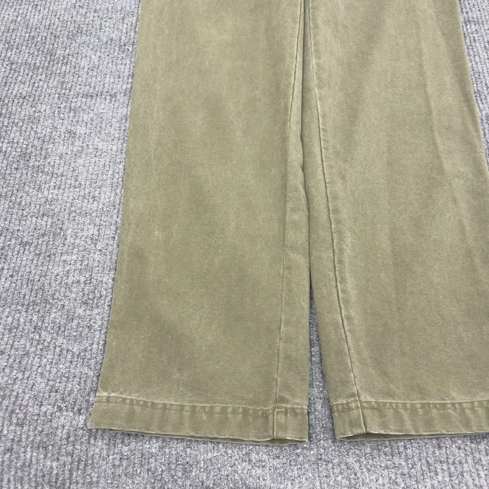 Vintage LL Bean Pants Mens 34 Green Cotton Elastic Back Chino Outdoor Gorpcore